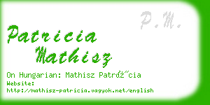 patricia mathisz business card